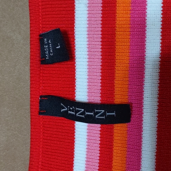 Venini Stripe V Neck Cardigan Sweater - Picture 6 of 6